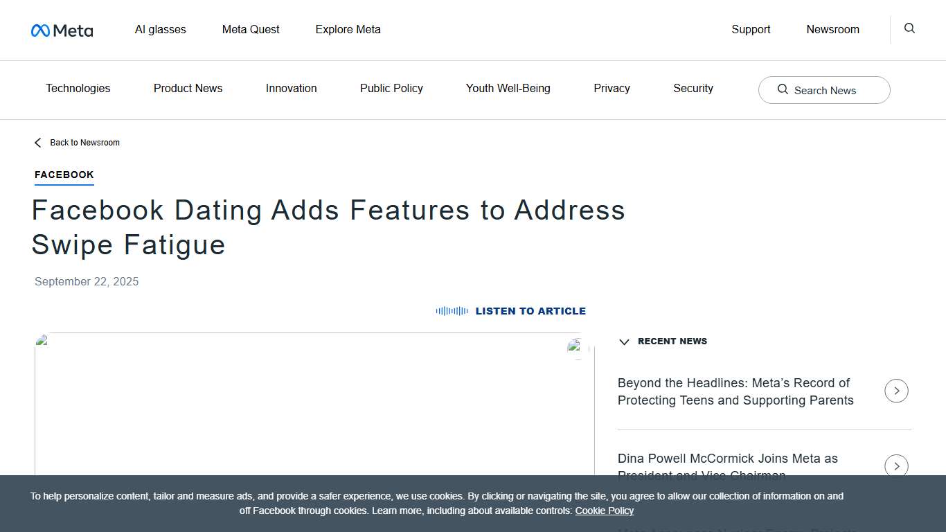 Facebook Dating Adds Features to Address Swipe Fatigue